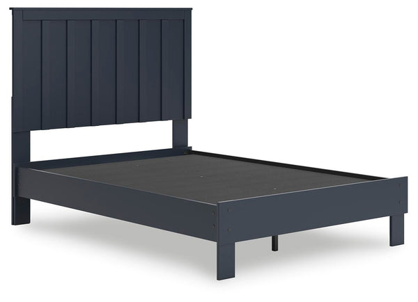 Simmenfort Full Platform Bed Navy Blue