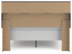 Broachmyn Queen Bookcase Headboard Black/Gray