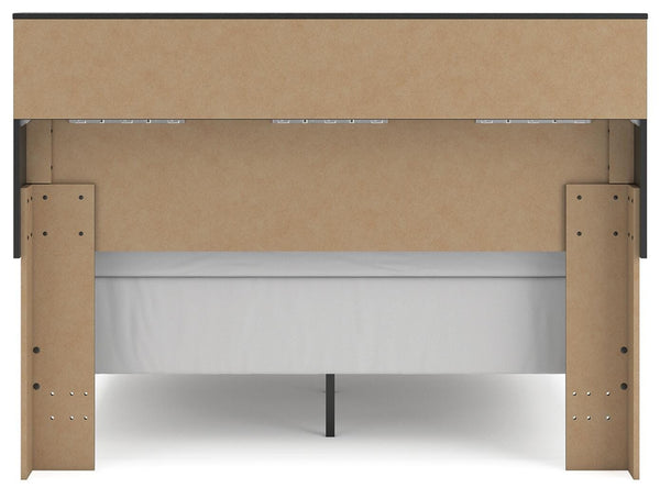 Broachmyn Queen Bookcase Headboard Black/Gray