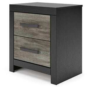 Broachmyn 2-Drawer Nightstand Black/Gray