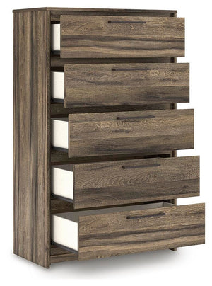 Elbrim 5-Drawer Chest Brown
