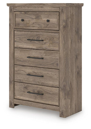 Rusticott 5-Drawer Chest Brown