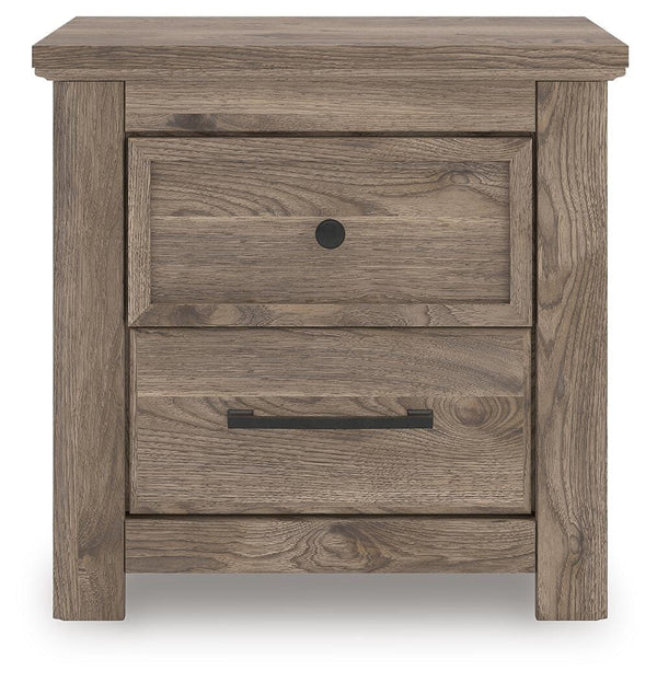 Rusticott 2-Drawer Nightstand with USB Brown