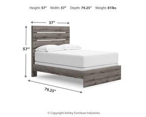 Graystorm Full Panel Bed Brown Gray