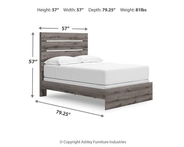 Graystorm Full Panel Bed Brown Gray