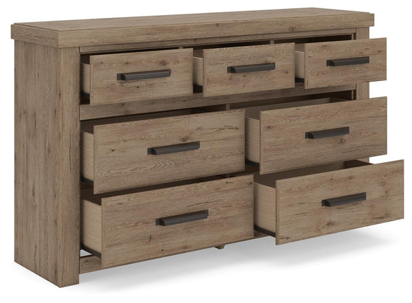 Oliandon 7-Drawer Dresser Light Brown