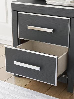 Zuraleus Nightstand with USB Black