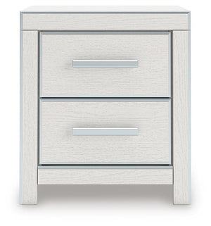 Zuraleus 2-Drawer Nightstand with USB White