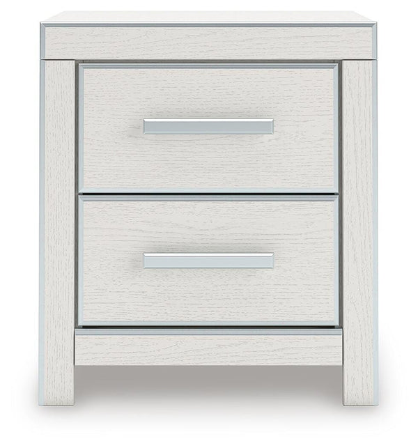 Zuraleus 2-Drawer Nightstand with USB White