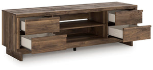 Zadilyn 4-Drawer 72-Inch XL TV Stand (Fireplace Optional) Brown