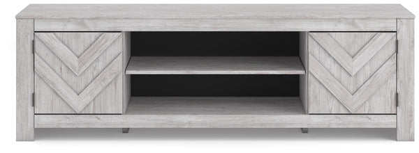Cayboni 71-Inch 2-Door LG TV Stand (Fireplace Optional) Whitewash