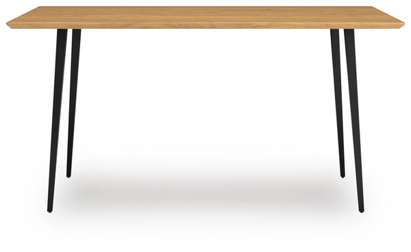 Gretlynn Rectangle Dining Table Black/Natural
