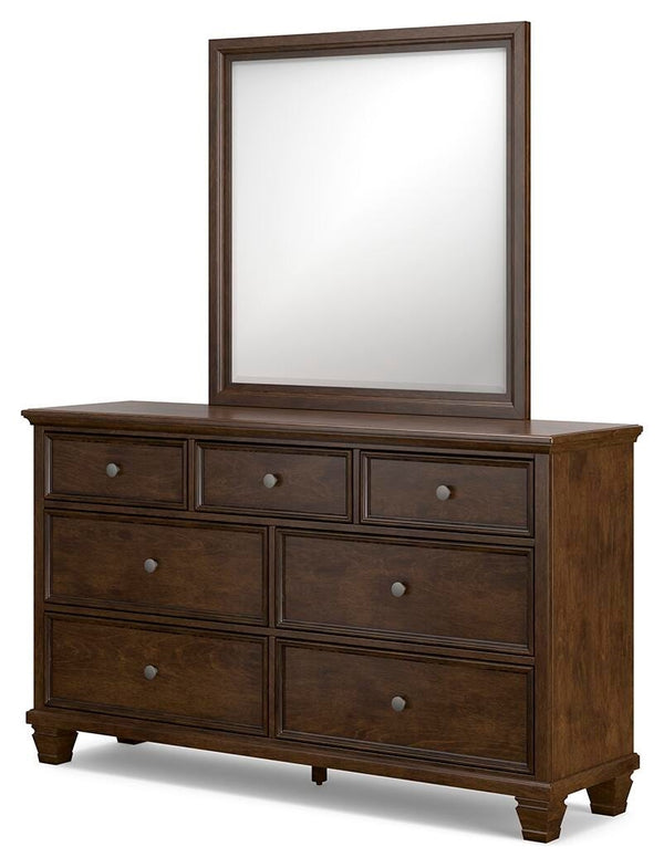 Danabrin 7-Drawer Dresser & Mirror Brown