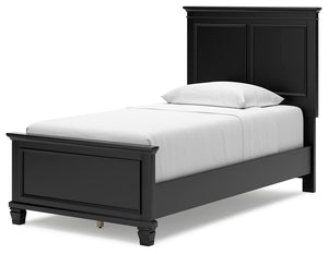 Lanolee Twin Panel Bed Black