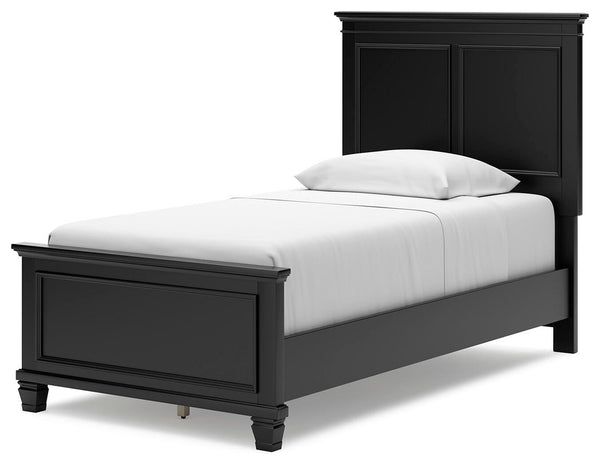 Lanolee Twin Panel Bed Black