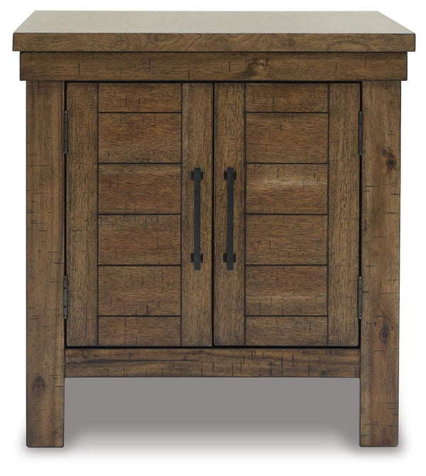 Moriville 2-Door End Table Grayish Brown