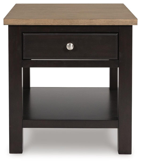 Drazmine 1-Drawer End Table Brown