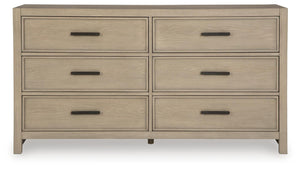 Calmoro 6-Drawer Dresser Gray