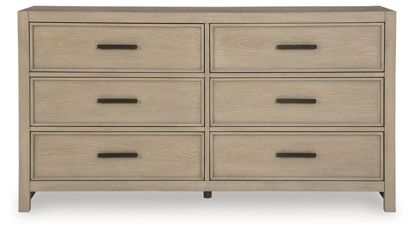 Calmoro 6-Drawer Dresser Gray