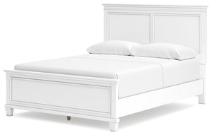 Fortman Queen Panel Bed White