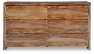 Dressonni 6-Drawer Dresser Brown