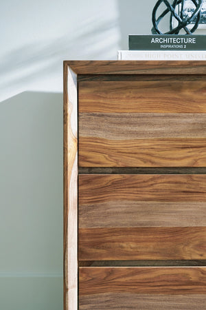 Dressonni 6-Drawer Dresser & Mirror Brown