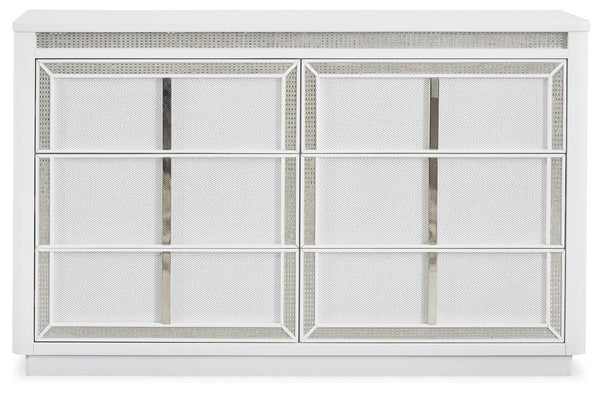 Chalanna 6-Drawer Dresser White