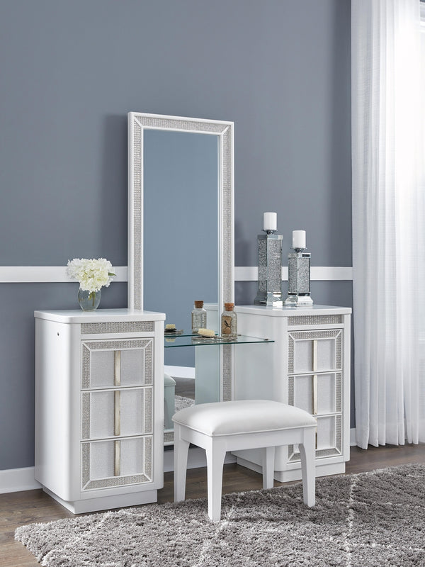 Chalanna Vanity with Mirror White