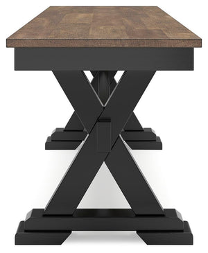Wildenauer 50-Inch Dining Bench Brown/Black