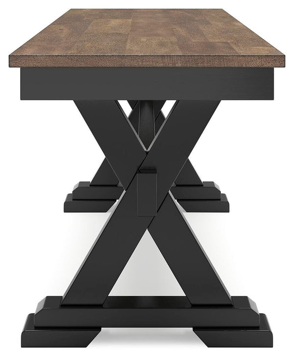 Wildenauer 50-Inch Dining Bench Brown/Black
