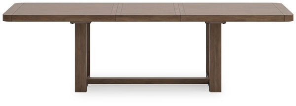 Cabalynn Regular Leaf Rectangle Dining Extension Table Light Brown
