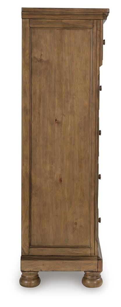 Feddinger 5-Drawer Chest Medium Brown
