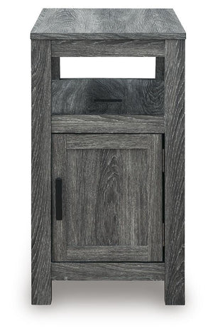 Fendenmore 1-Door Chairside End Table with USB Brown/Gray