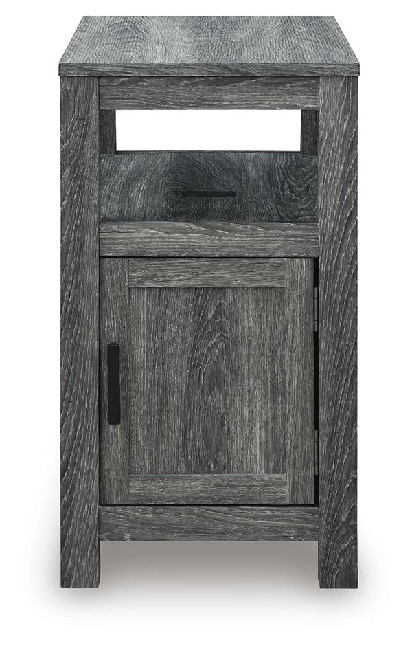 Fendenmore 1-Door Chairside End Table with USB Brown/Gray