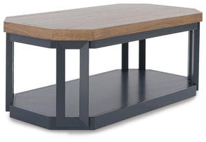 Landocken 3-Piece Occasional Table Set Brown/Blue
