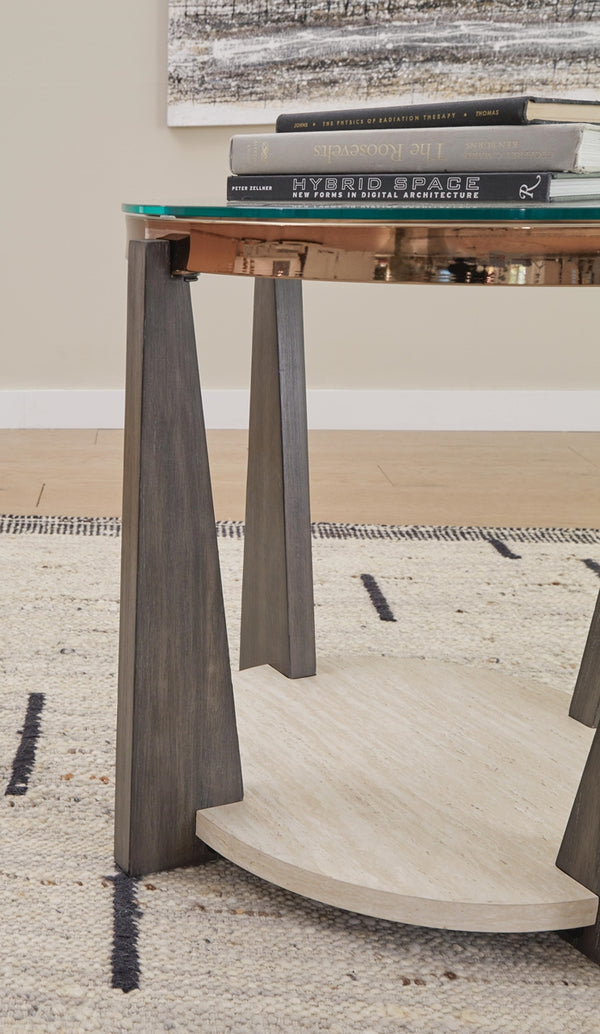 Frazwa Round End Table Multi