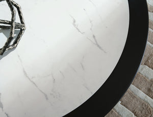 Grayman Round Coffee Table Black