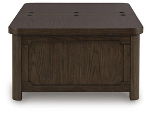 Breckington Coffee Table With Storage Dark Brown