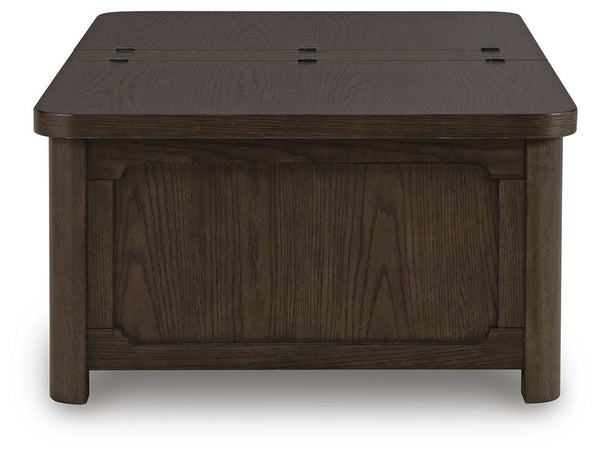 Breckington Coffee Table With Storage Dark Brown