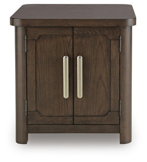 Breckington 2-Door End Table Dark Brown