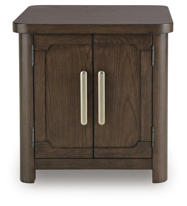 Breckington 2-Door End Table Dark Brown
