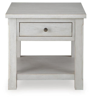 Robbinsdale 1-Drawer End Table Antique White