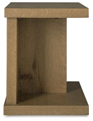 Brinstead Chairside End Table with USB Light Brown