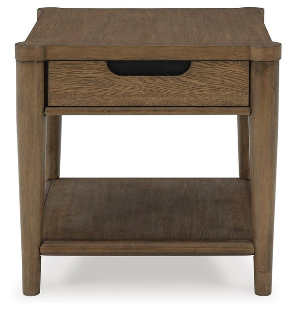 Roanhowe 1-Drawer End Table Brown