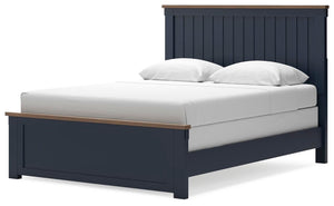Landocken Queen Panel Bed Brown/Blue
