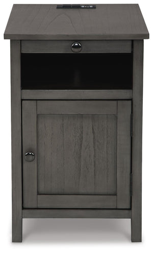 Treytown Rectangle 1-Door Chairside End Table Gray