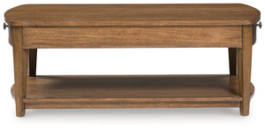 Burkbyer 2-Drawer Rectangle Coffee Table Brown