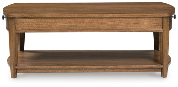 Burkbyer 2-Drawer Rectangle Coffee Table Brown