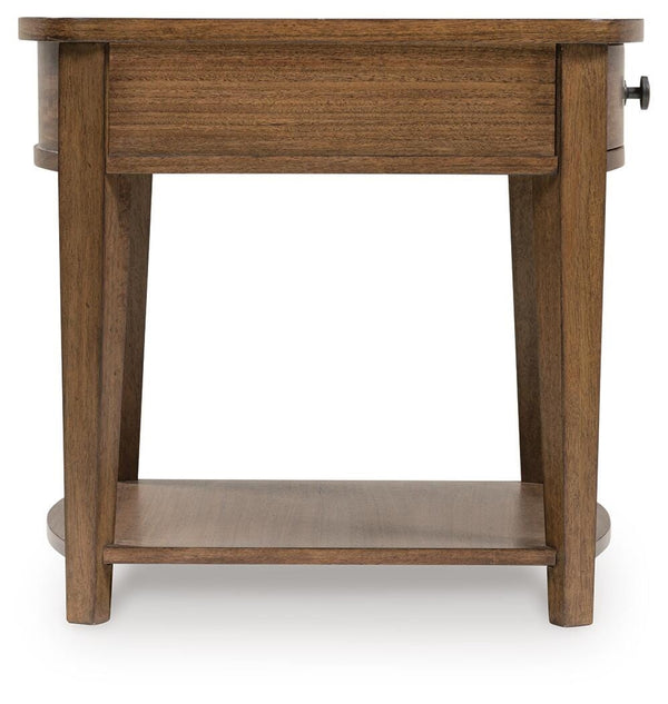 Burkbyer 1-Drawer End Table Brown