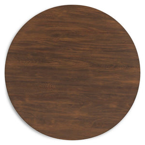 Lyncott Round Dining Table Brown